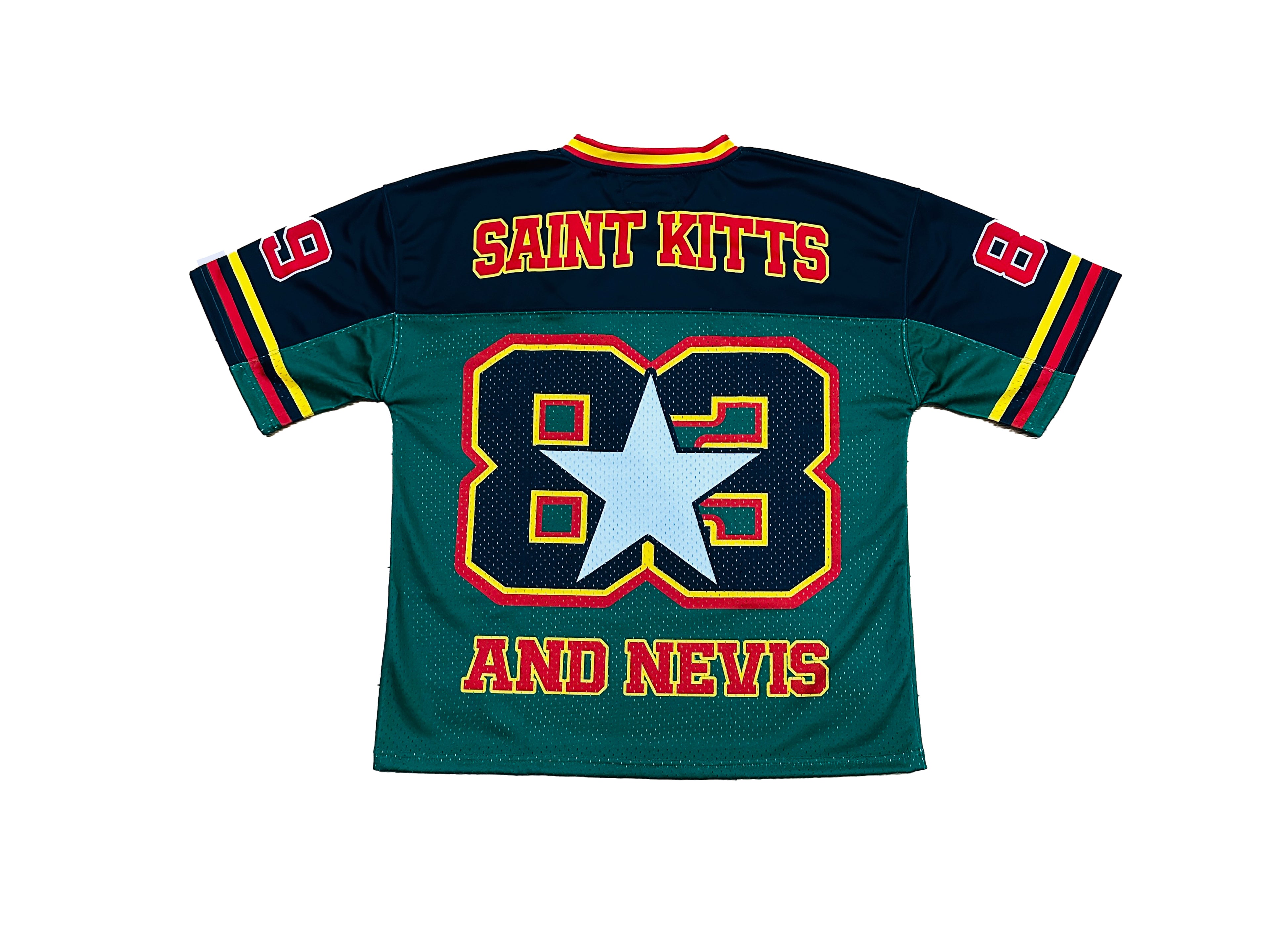 St KITTS AND NEVIS 🇰🇳 1983' MESH JERSEY
